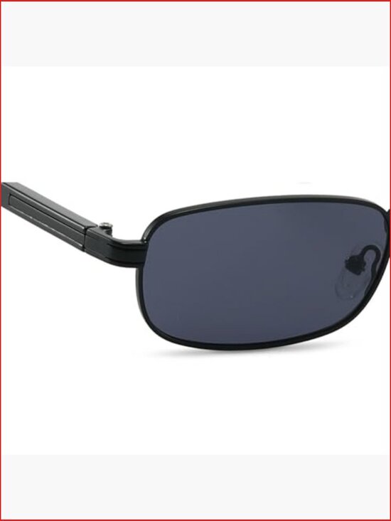 Retro Rectangular Sunglasses UV400 Metal Frame Unisex Medium Fit main image 7